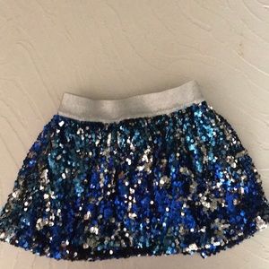 Sequined Girls Justice skirt with built in shorts